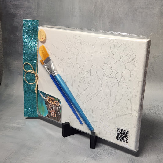 Turquoise Highland Cow