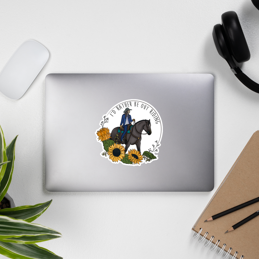 Rather Be Riding Text | Bubble-free stickers
