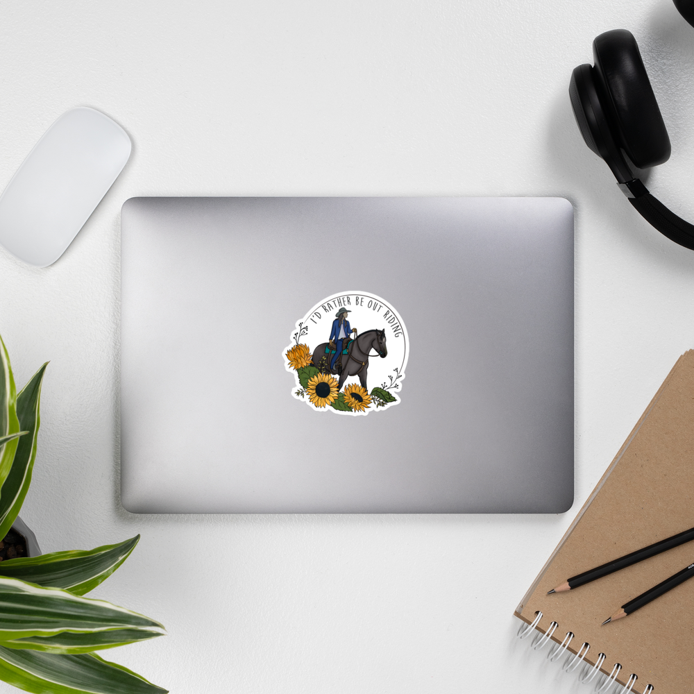 Rather Be Riding Text | Bubble-free stickers